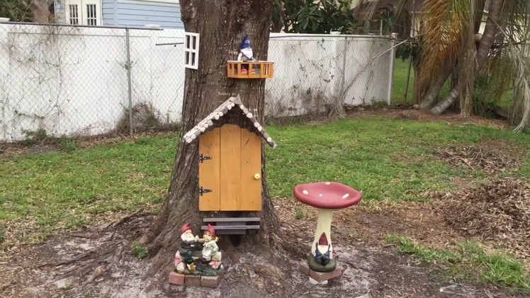 Tree Stump Gnome House!