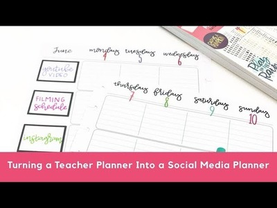 Turning a Teacher Planner into a Social Media Planner