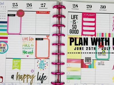 Weekly Plan With Me - Happy Planner June 25th - July 1st