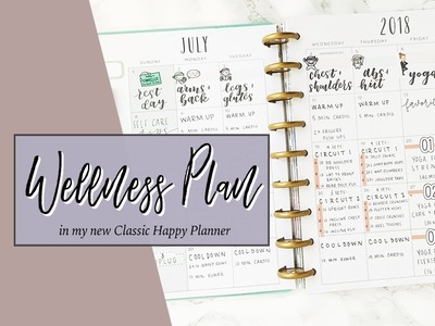 Wellness Planning in a Happy Planner | Tracking Workouts, Meals, and Self-Care