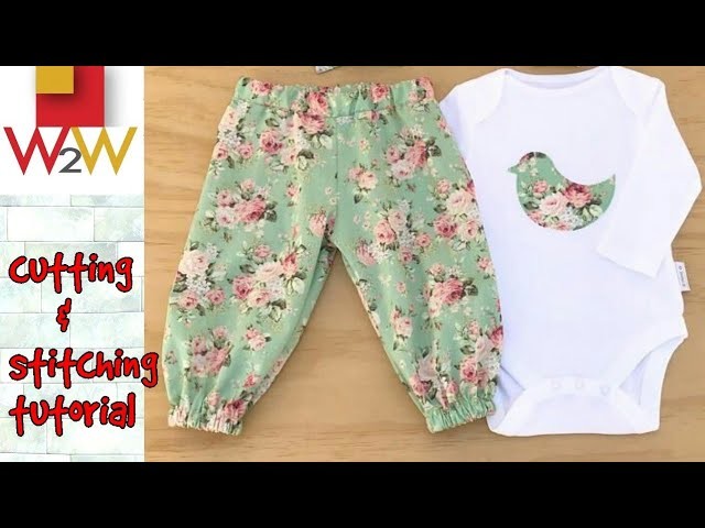 Baby suit cutting & stitching tutorial in hindi | how to make baby pant