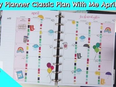 Happy Planner Classic Monthly Plan With Me April 2018 | Date Box Special!