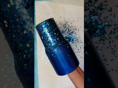 Metalic Paint with metalic glitter scatter tumbler