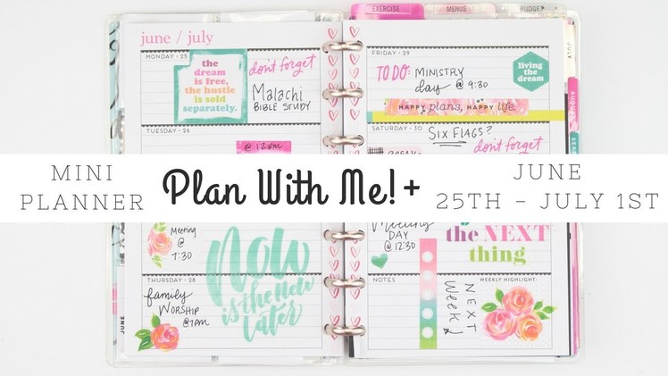MINI Happy Planner®
 PLAN WITH ME! | June 25- July 1st | At Home With Quita