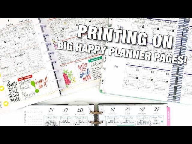 Printing On The Pages BIG HAPPY PLANNER | At Home With Quita