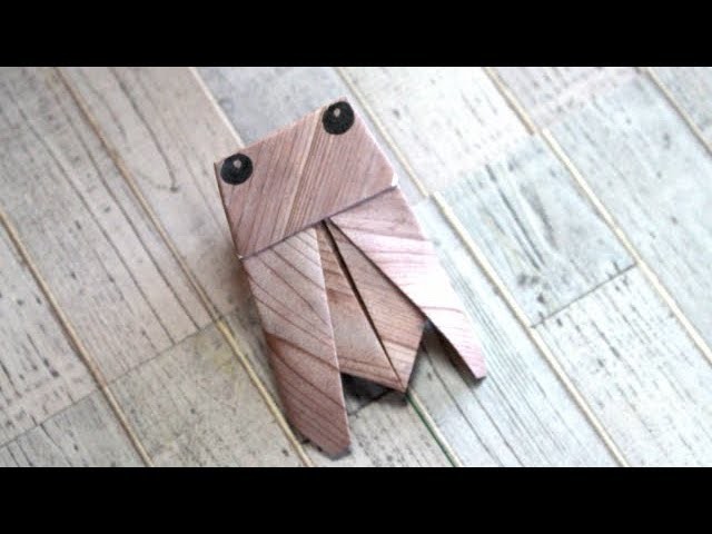 Summer Origami Cicada 夏の 折り紙 せみ 簡単な折り方