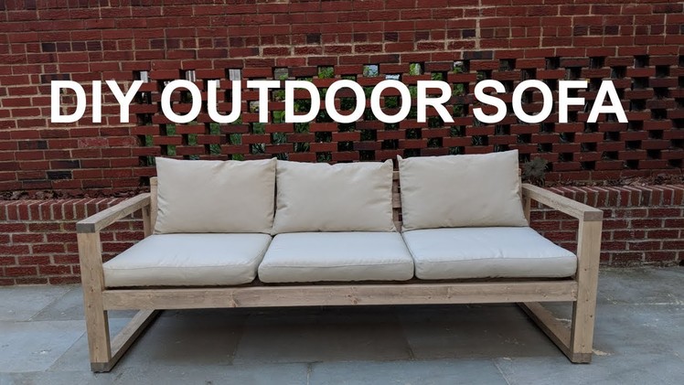 DIY Cheap Modern Outdoor Sofa | NATHAN BUILDS