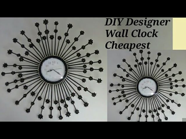 DIY Designer Wall Clock in the Cheapest Budget.Elegant Wall Clock with Waste Material.Waste material