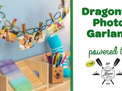 DIY Dragonfly Photo Garland || Crayola Summer Maker Series