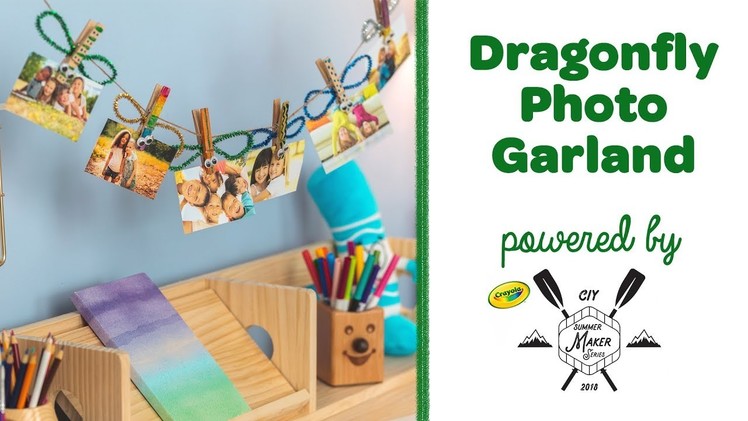 DIY Dragonfly Photo Garland || Crayola Summer Maker Series