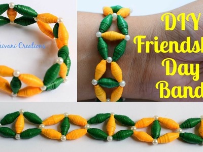 DIY Friendship Band. How to make Friendship Band. Paper Beads Bracelet