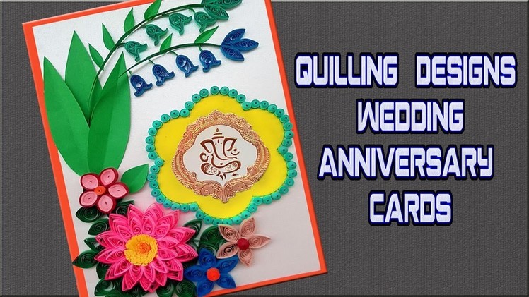 DIY | Quilling designs for wedding anniversary cards \ Quilling Easel Card | Paper Quilling Art