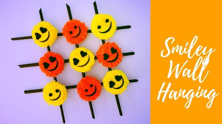 DIY Smiley Wall Hanging - Paper and Yarn DIY Ideas ( Super Easy ) | Karthika Loves DIY