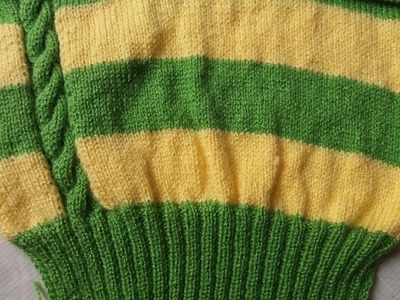 Double colour girls top Knitting design - part - 3