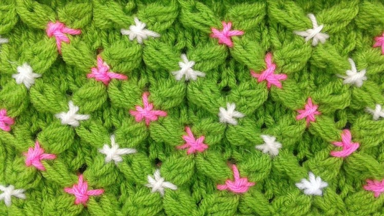 Easy blossom knitting pattern hindi (english subtitles). sweater knitting design 2018.design no 95