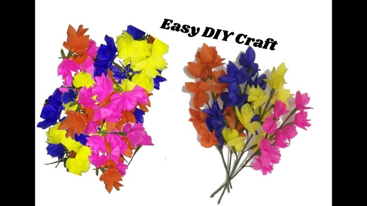 Flower bunches making with coloured papers | very easy making