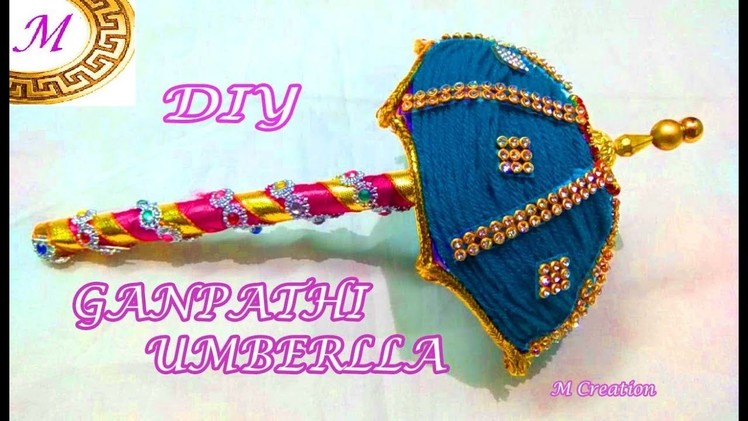 Ganpathi Umbrella making.how to make ganesh umbrella