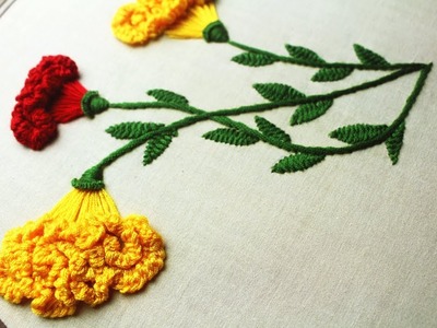 Hand embroidery designs flower design | Stitch for flower design