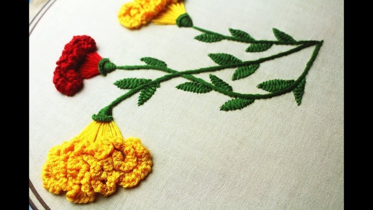 Hand embroidery designs flower design | Stitch for flower design
