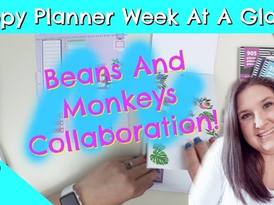 Happy Planner Week At A Glance - Beans And Monkeys Collaboration!