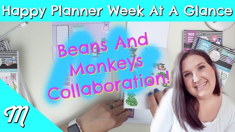 Happy Planner Week At A Glance - Beans And Monkeys Collaboration!