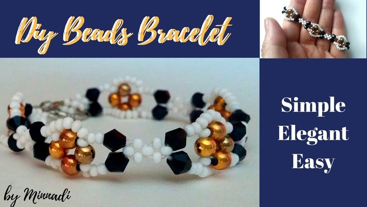 How to make beaded bracelet. Super easy beading tutorial. Beading jewelry collection