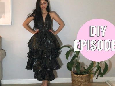 I MADE A DRESS OUT OF TRASH BAGS! (Inspired by Amber Scholl)