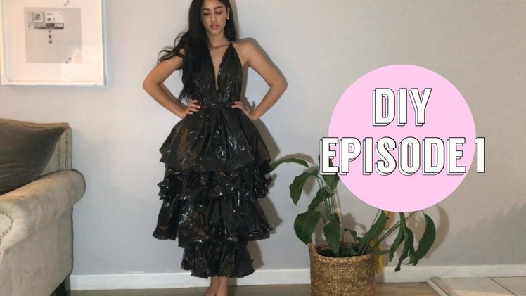 I MADE A DRESS OUT OF TRASH BAGS! (Inspired by Amber Scholl)