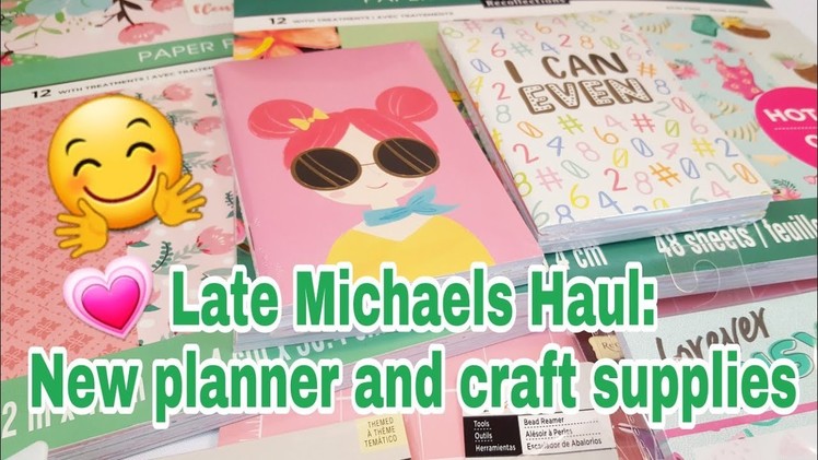 Late Michaels Haul | New planner and craft supplies | Planning With Eli