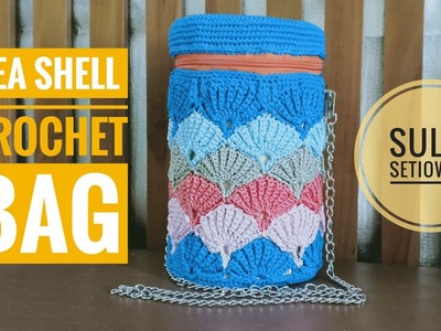 Crochet || shell stitch - tube crochet bag