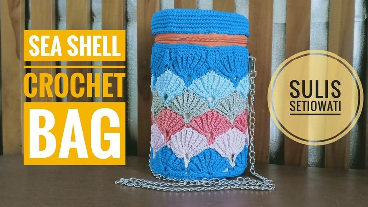 Crochet || shell stitch - tube crochet bag