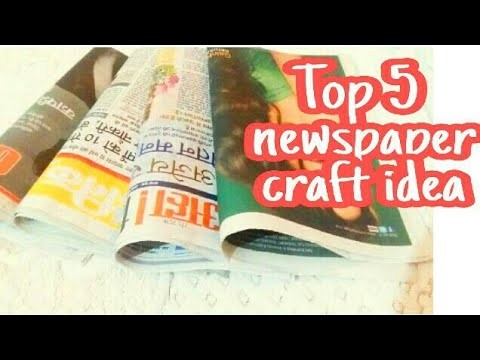 DIY EASY NEWSPAPER CRAFTS IDEAS - TOP 6 NEWSPAPER EASY CRAFTS TO MAKE - cool and creative