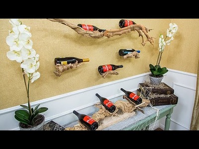 DIY Floating Driftwood Wine Rack - Home & Family