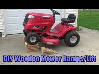 DIY - Wooden Riding Lawn Mower Ramps. Lift