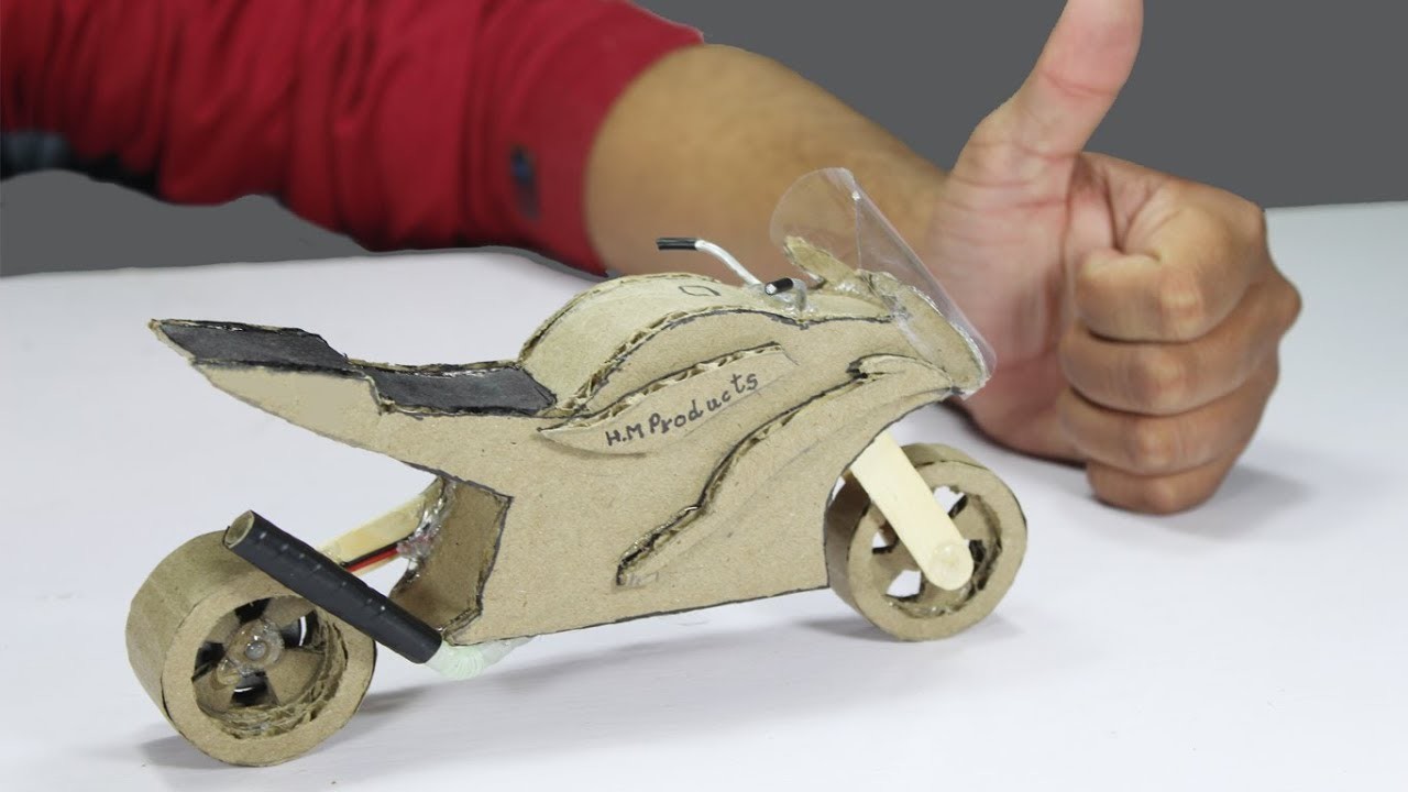 Electric Toy How To Make A Motorcycle With Cardboard At Home