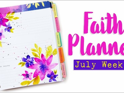 Faith Planner | July Week 2 | Watercolor Florals
