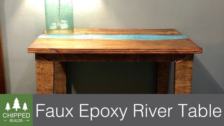 Faux Live Edge Epoxy River Table || How To