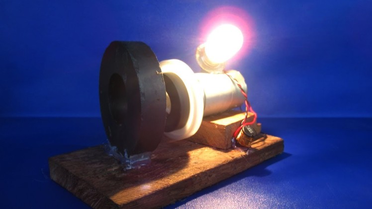 Free energy light bulbs experiments with magnets motor generator - Science DIY projects at home