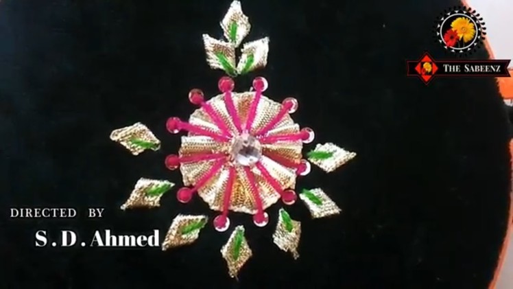 Gota embroidery- how to make gota flower with arrangement tutorial in urdu