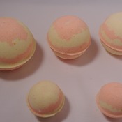 handmade all natural pineapple/orange bath bombs