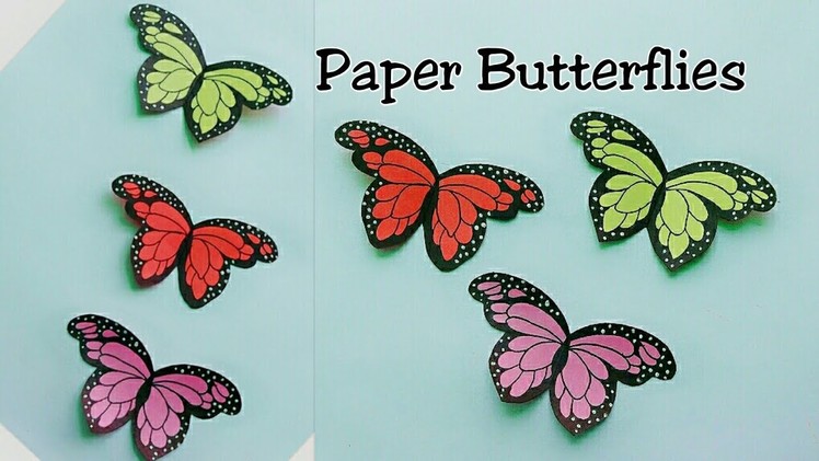 How to make Butterfly with Paper.Paper Butterfly Making.3D Butterflies