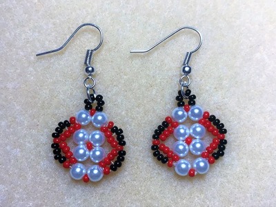 How to make Simple Beaded Earring at home. Beaded Jewelry