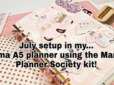 July setup in my Prima A5 planner using the March Planner Society kit | Planning With Eli