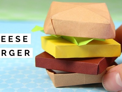 Origami Cheeseburger Tutorial - How to Fold an Origami Cheese Burger - Origami Food Tutorial!