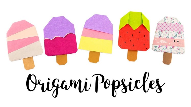 Origami Popsicle Tutorial - Ice Lolly - DIY - Paper Kawaii
