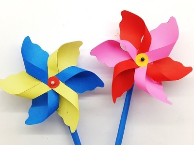 Paper Windmill - How to make a Paper Pinwheel for Kids