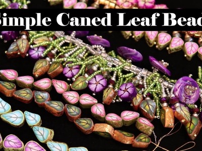 Simple Caned Leaf Beads
