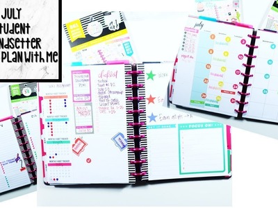 Student Plan with me | Happy Planner Trendsetter | July Layout
