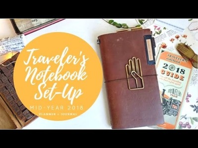 Traveler's Notebook Planner Set-up. 2 Inserts + 1 Field Notes Reporter's Notebook [July-Dec 2018]