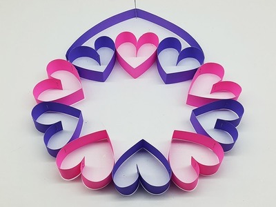 Wall Hanging Ideas with Paper Heart - DIY Room Decor Ideas